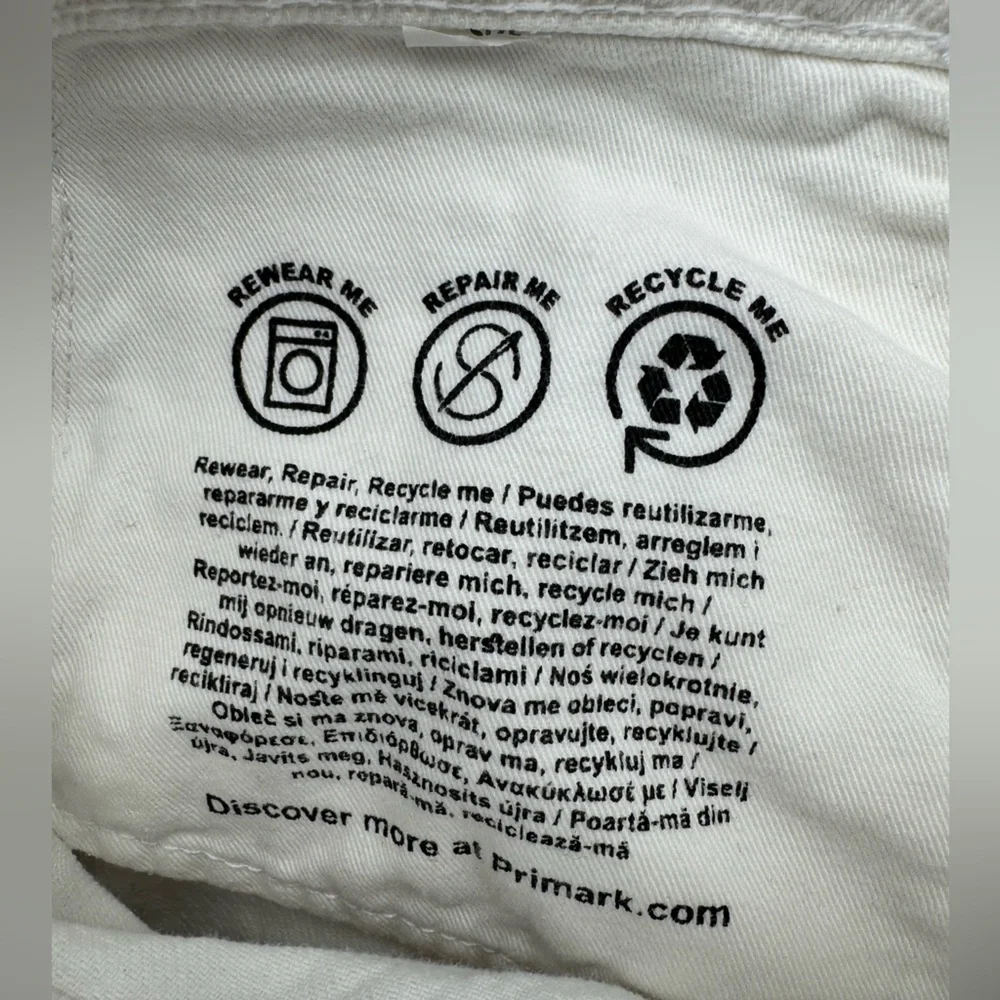 Primark White Wide Leg Crop Jeans - Picture 8 of 9